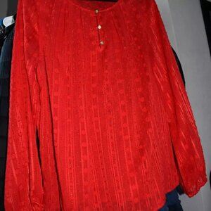 Liz Claiborne Red Shirt Size M